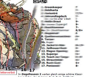 Topo download Ziegelhausen Kletterführer